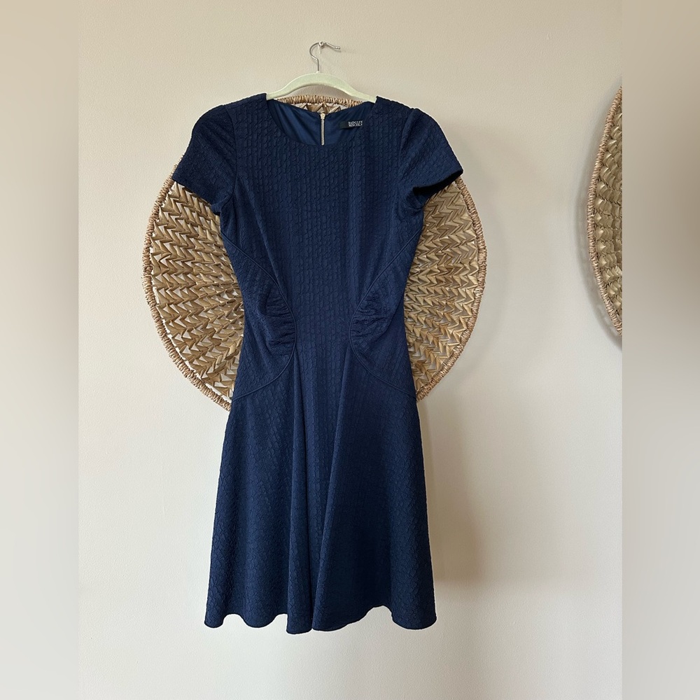 Blue dress with gold back zipper